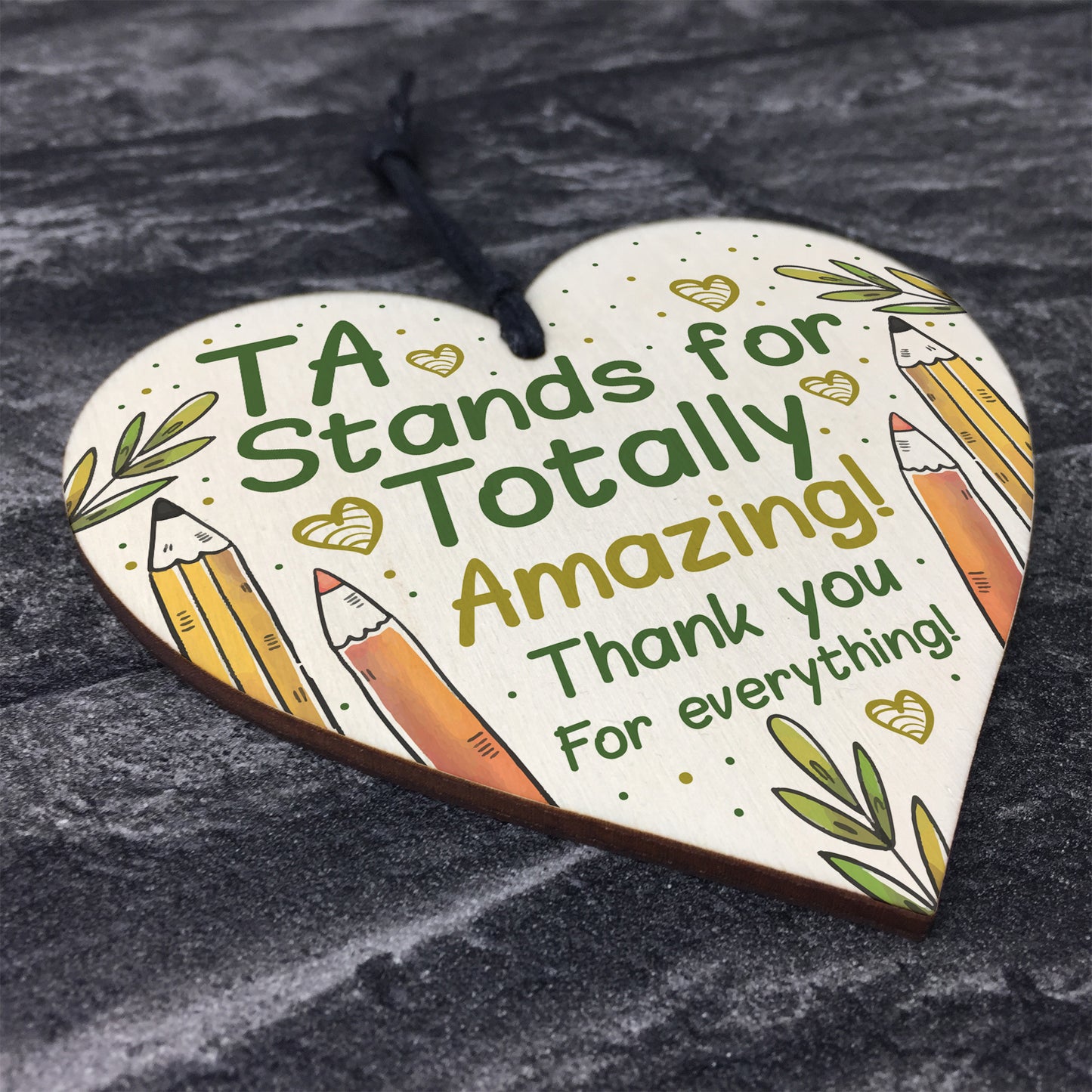 Thank You Gift For Teacher Teaching Assistant Wooden Heart Gifts