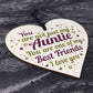 Auntie Birthday Gifts Auntie Christmas Gifts Wooden Heart Sign