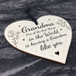 Mothers Day Gift For Grandma Wood Heart Thank You Birthday Gift