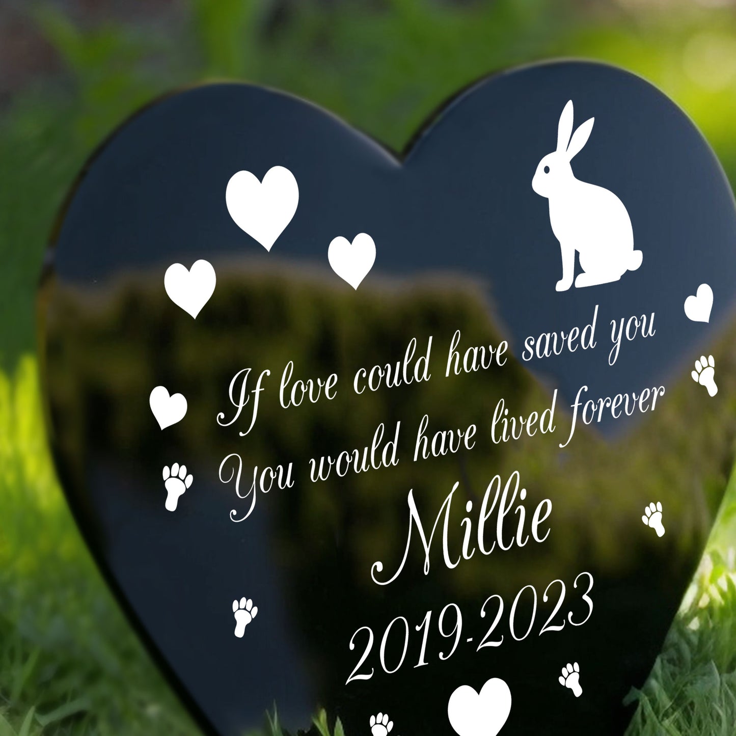 PERSONALISED Rabbit Memorial Outdoor Garden Grave Stake Pet