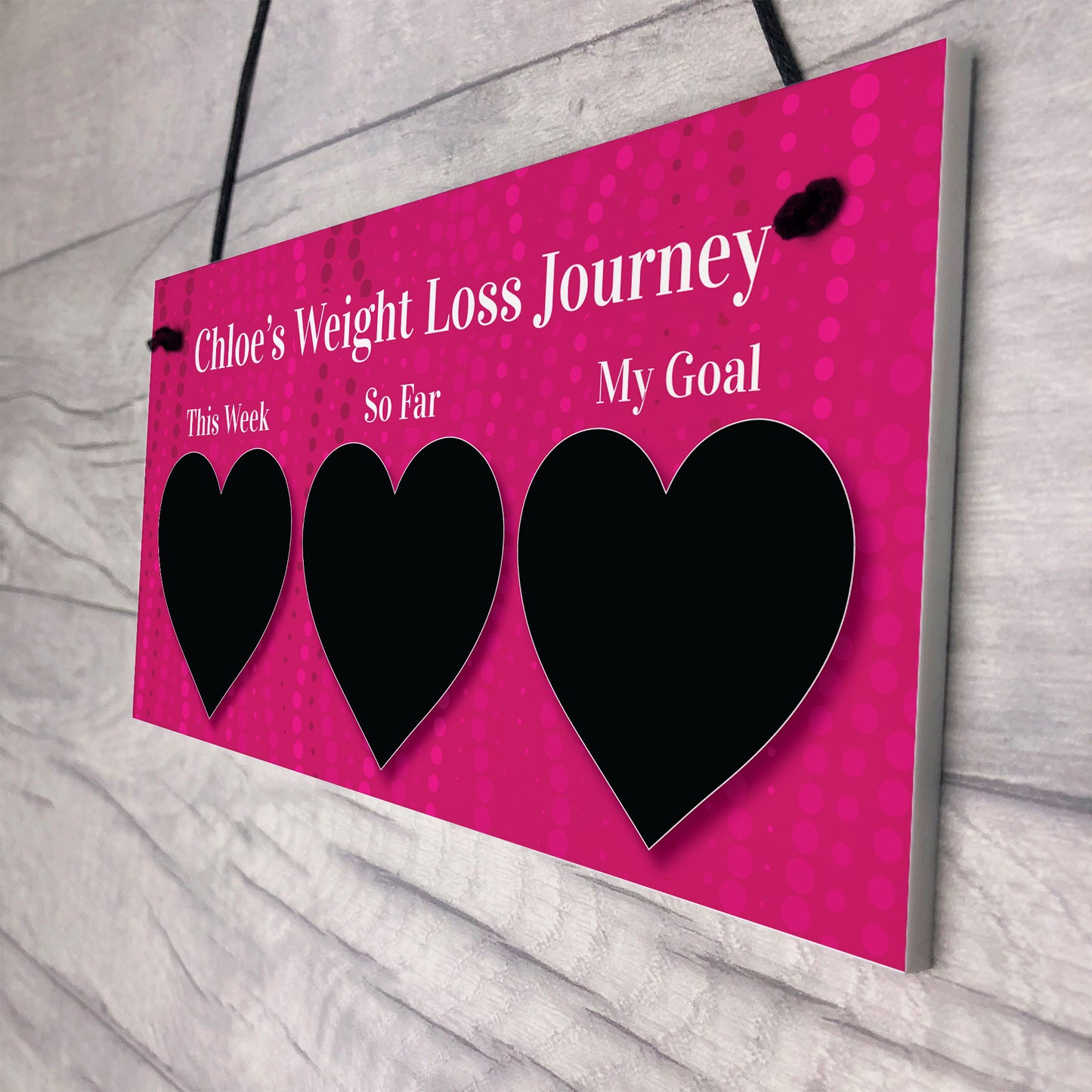 PERSONALISED My Weight Loss Journey Tracker Plaque Dieting