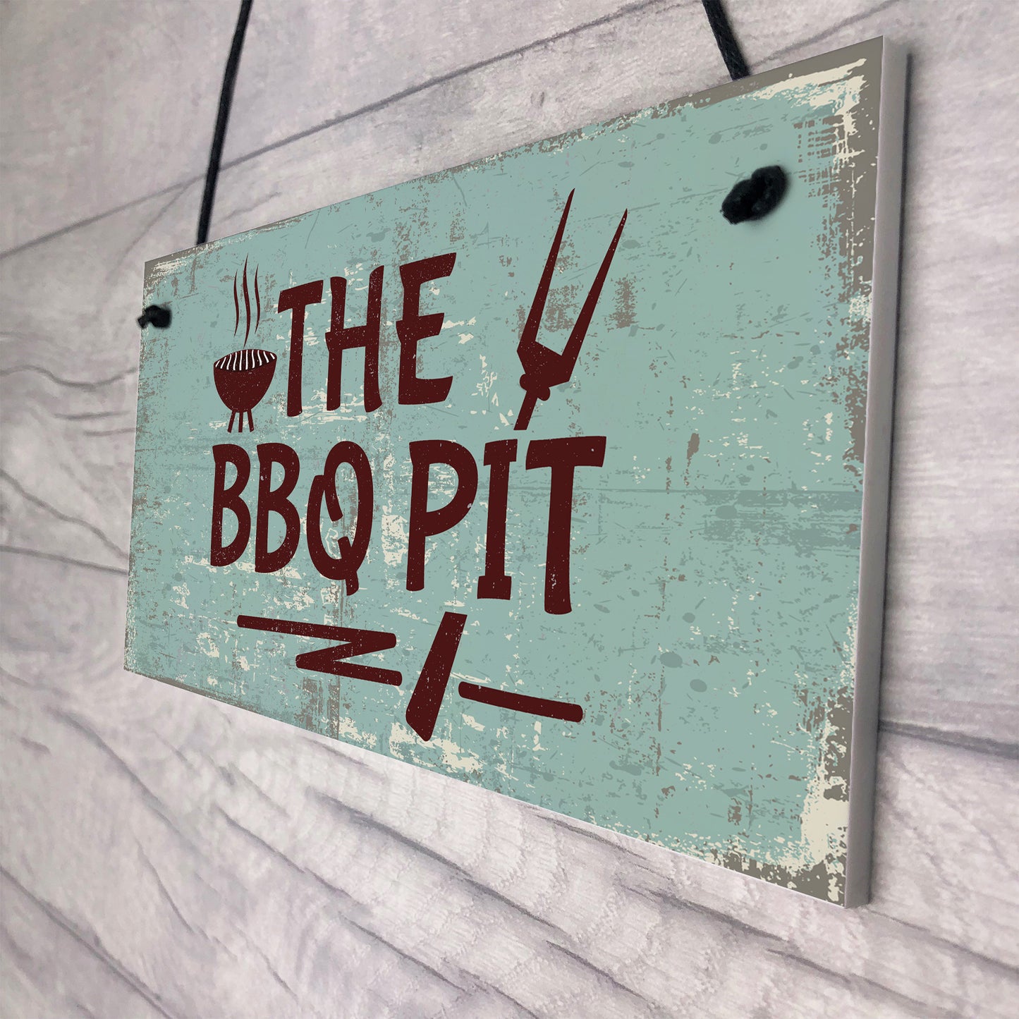 BBQ Pit Novelty Hanging Garden Sign Barbeque Shed SummerHouse