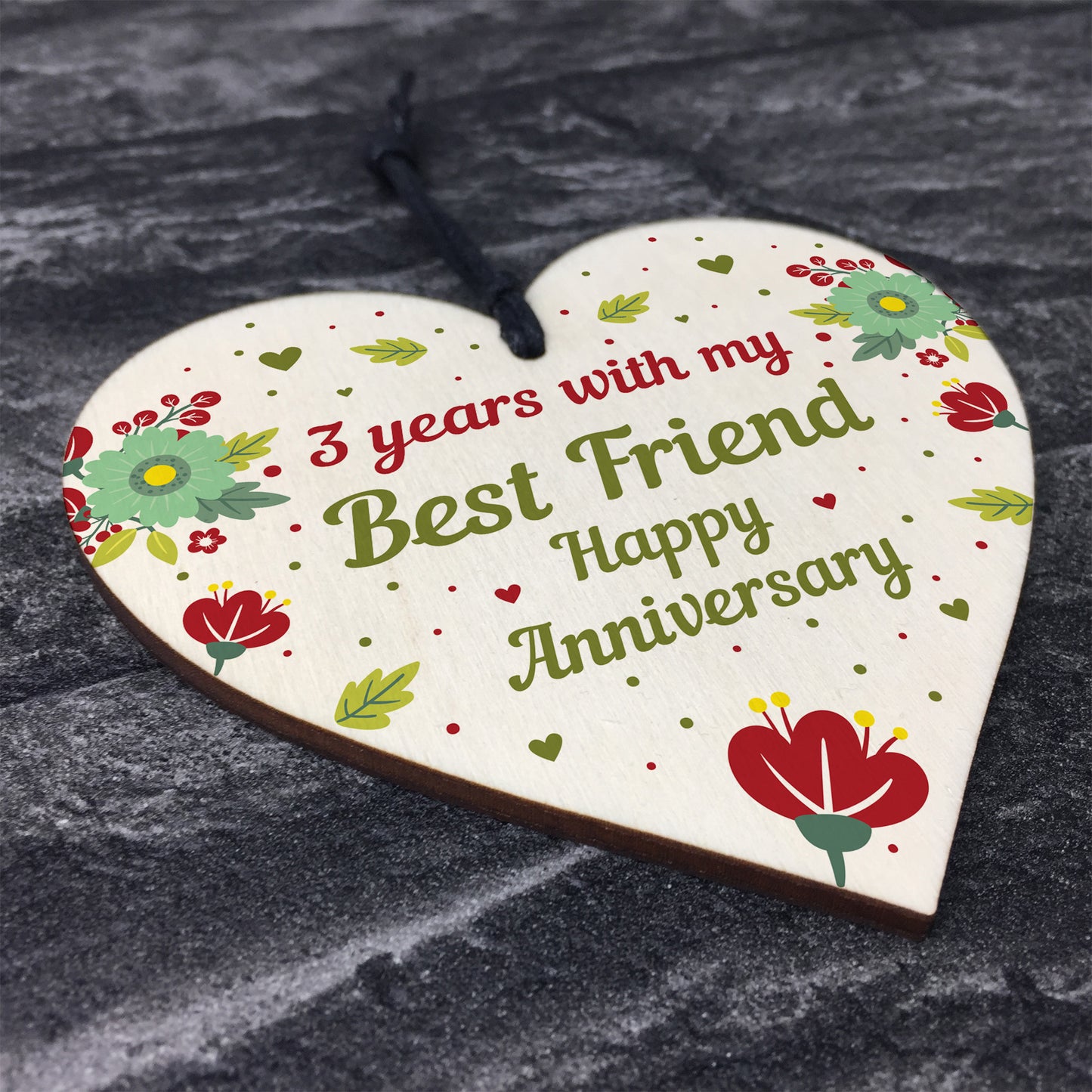 3rd Wedding Anniversary Gift For Husband Wife Wooden Heart Gifts