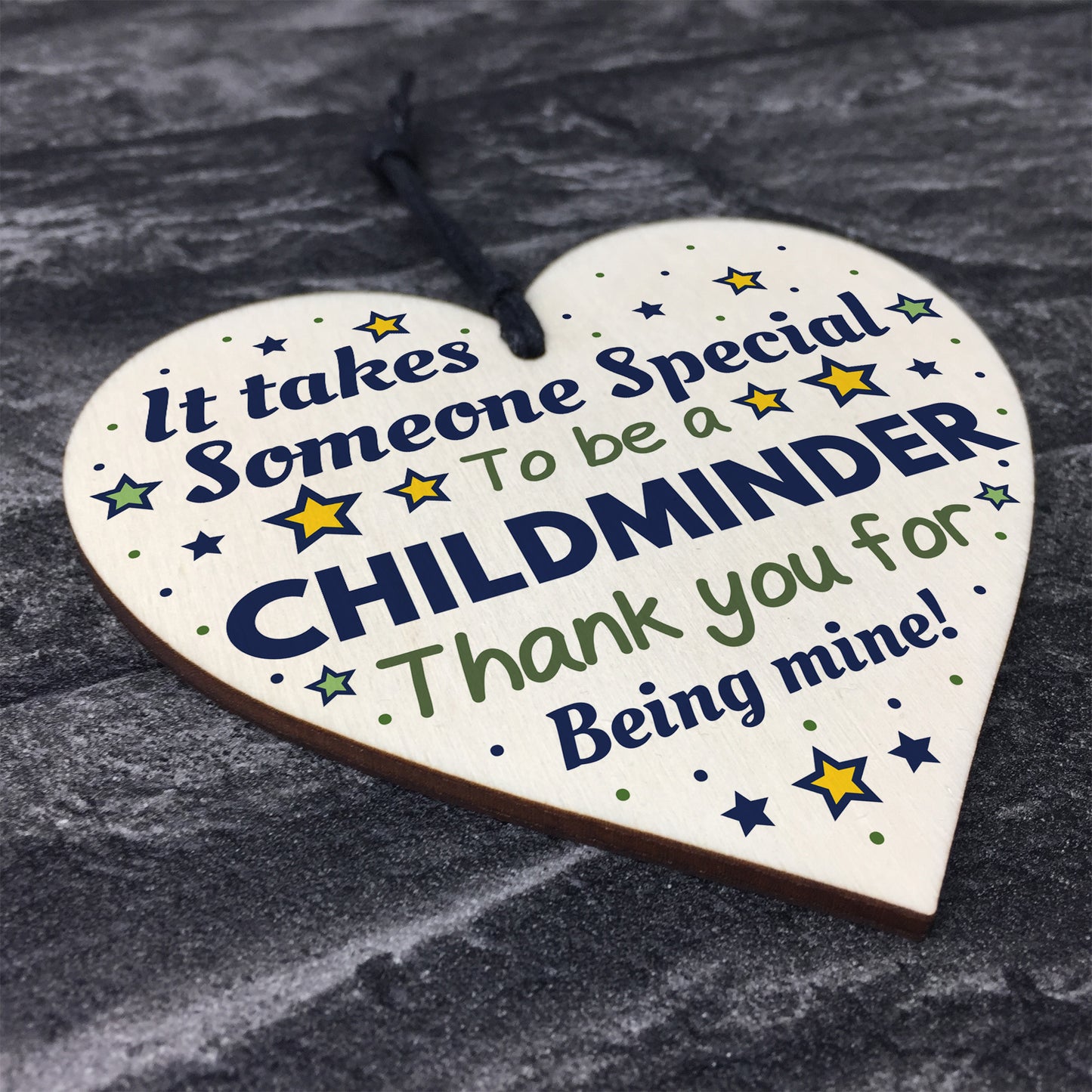 Childminder Gifts Thank You Wooden Heart Leaving School Nursery