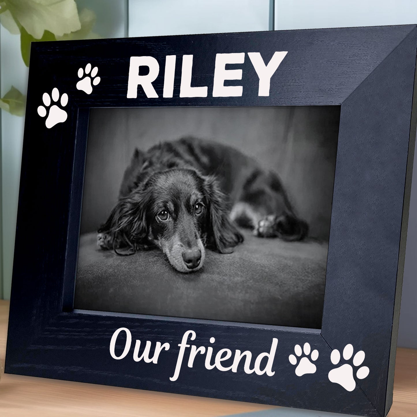 Personalised Dog Cat Gift Wooden Photo Frame Dog Lover Gift