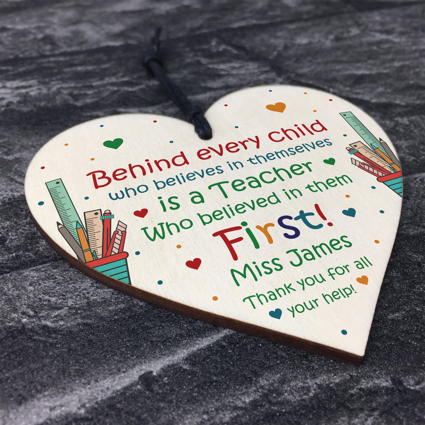 Teacher Gifts Wood Plaque Thank You Gift Leaving School Nursery