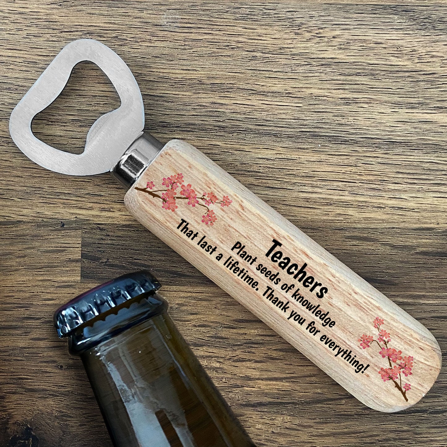 Thank You Gift For Teacher Teaching Assistant Wood Bottle Opener