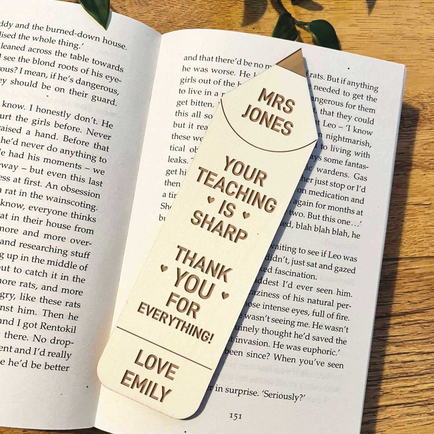 Teacher Appreciation Gifts Personalised Bookmark Teacher Gift