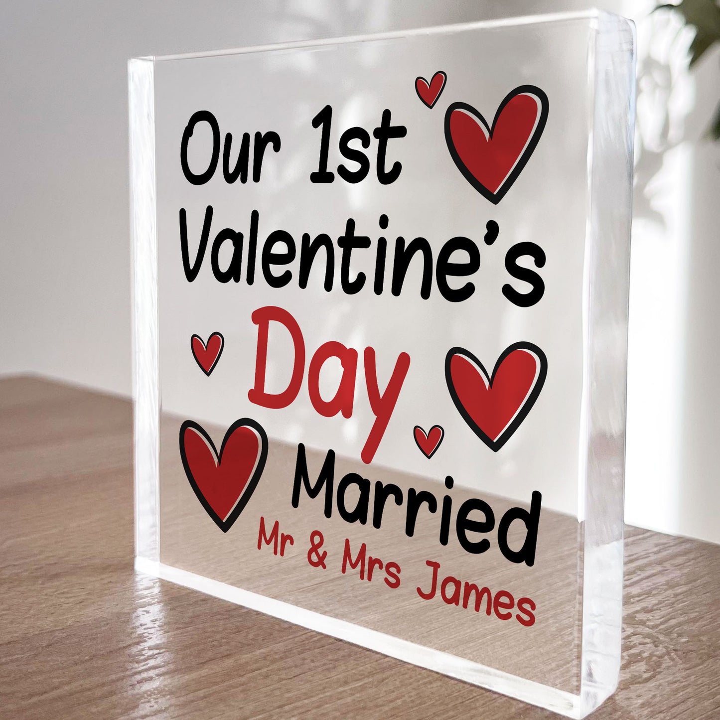 1st Valentines Day Married Gift Personalised Valentines Gift