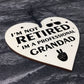 Gift For Grandad Birthday Fathers Day Funny Humour Wood Heart