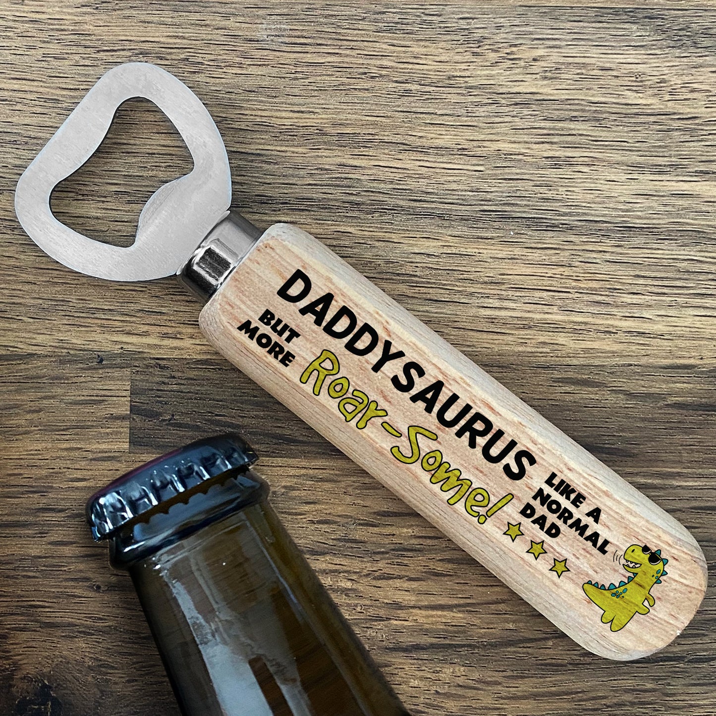 Fathers Day Gifts for Daddy Daddysaurus Beer Bottle Opener Cute