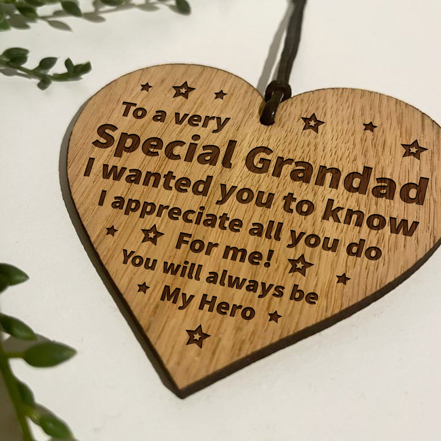 Grandad Gifts Engraved Heart Birthday Fathers Day Gift