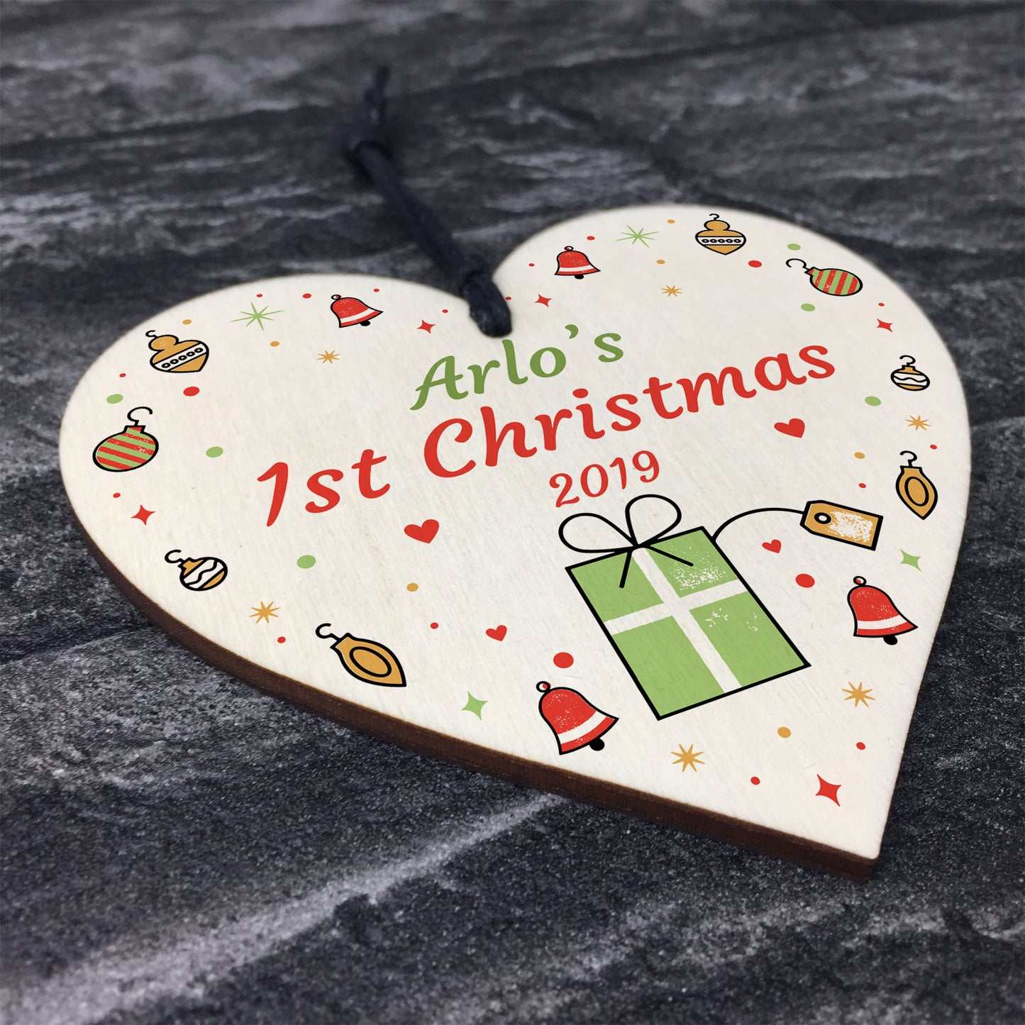 1st Christmas Gift For Boy Girl Babys First Xmas Bauble Heart