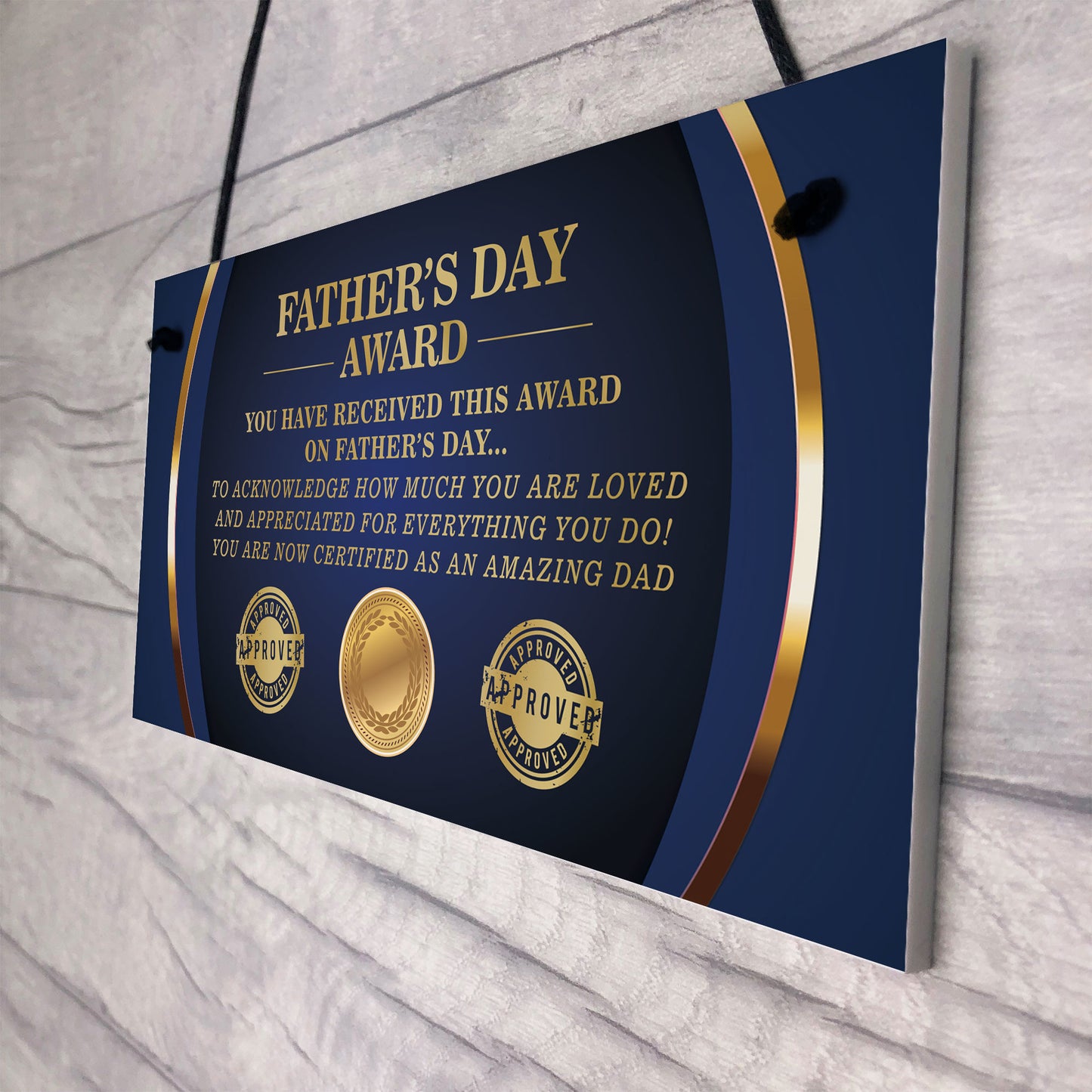 Fathers Day Award Sign Funny Fathers Day Gift For Dad Daughter