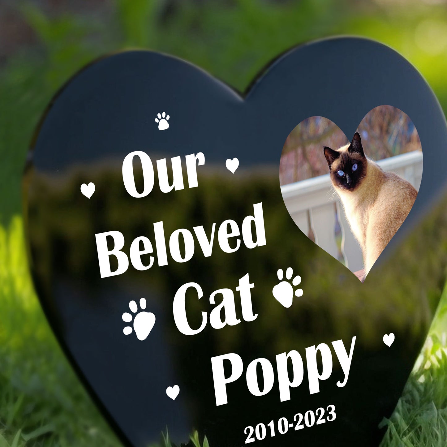 Personalised Cat Memorial Grave Marker Graveside Ornament