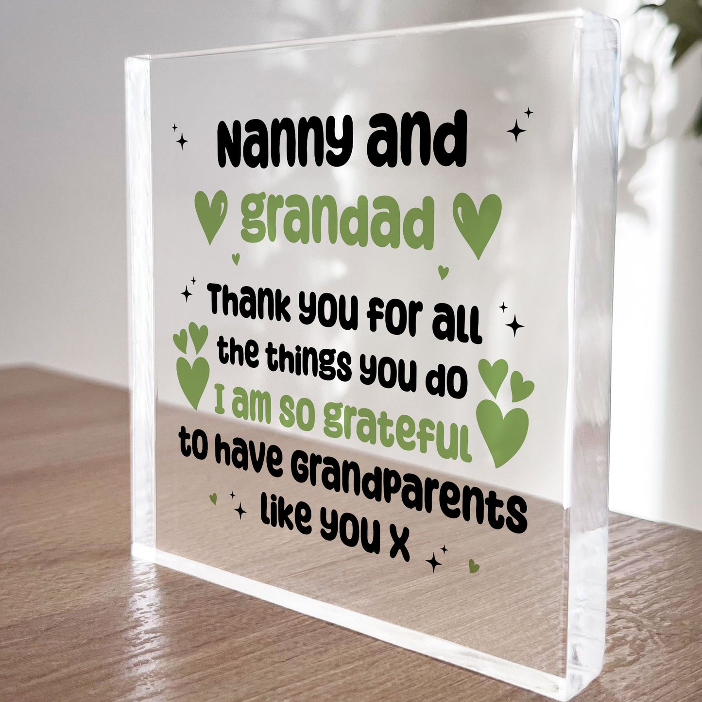 Nanny And Grandad Gift Plaque Christmas Birthday Gifts For Nanny