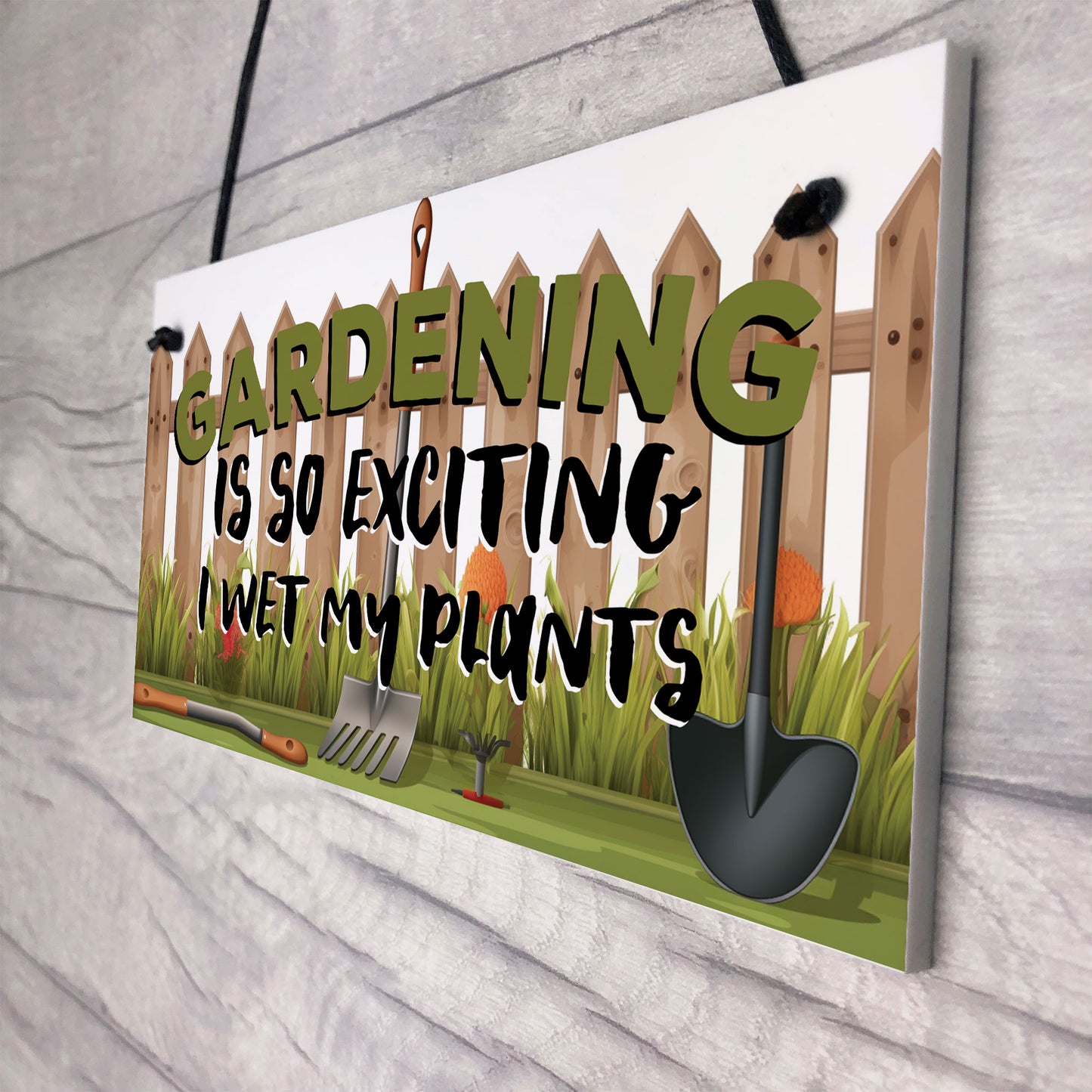 Gardening Plaque Wet My Plants Funny Novelty Garden Shed Sign