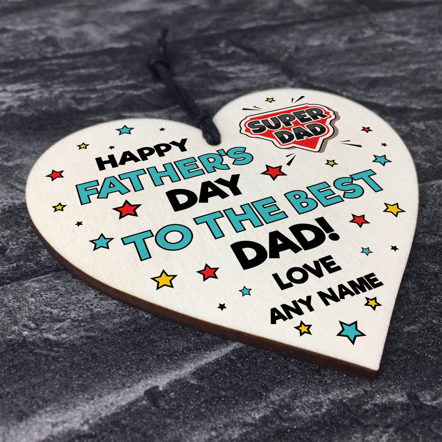 Fathers Day Gift Personalised Gift For Dad Daddy Wood Heart