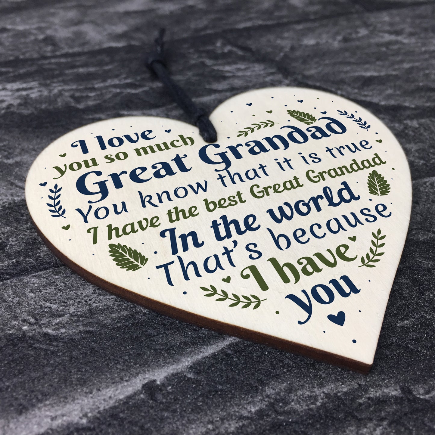 Great Grandad Ornament Heart Christmas Gift Grandad Announcement