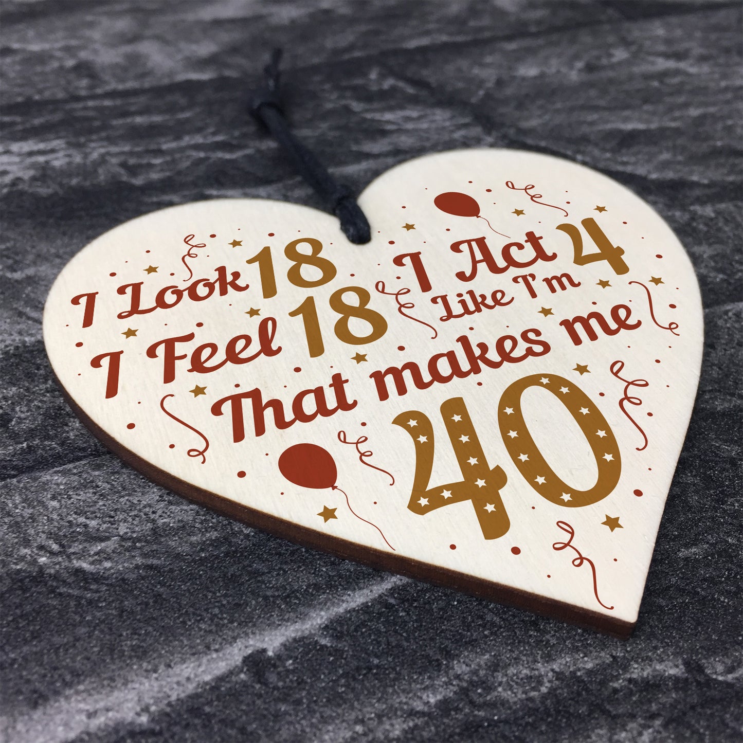 Funny 40th Birthday Gifts For Men Women 40th Decorations Heart