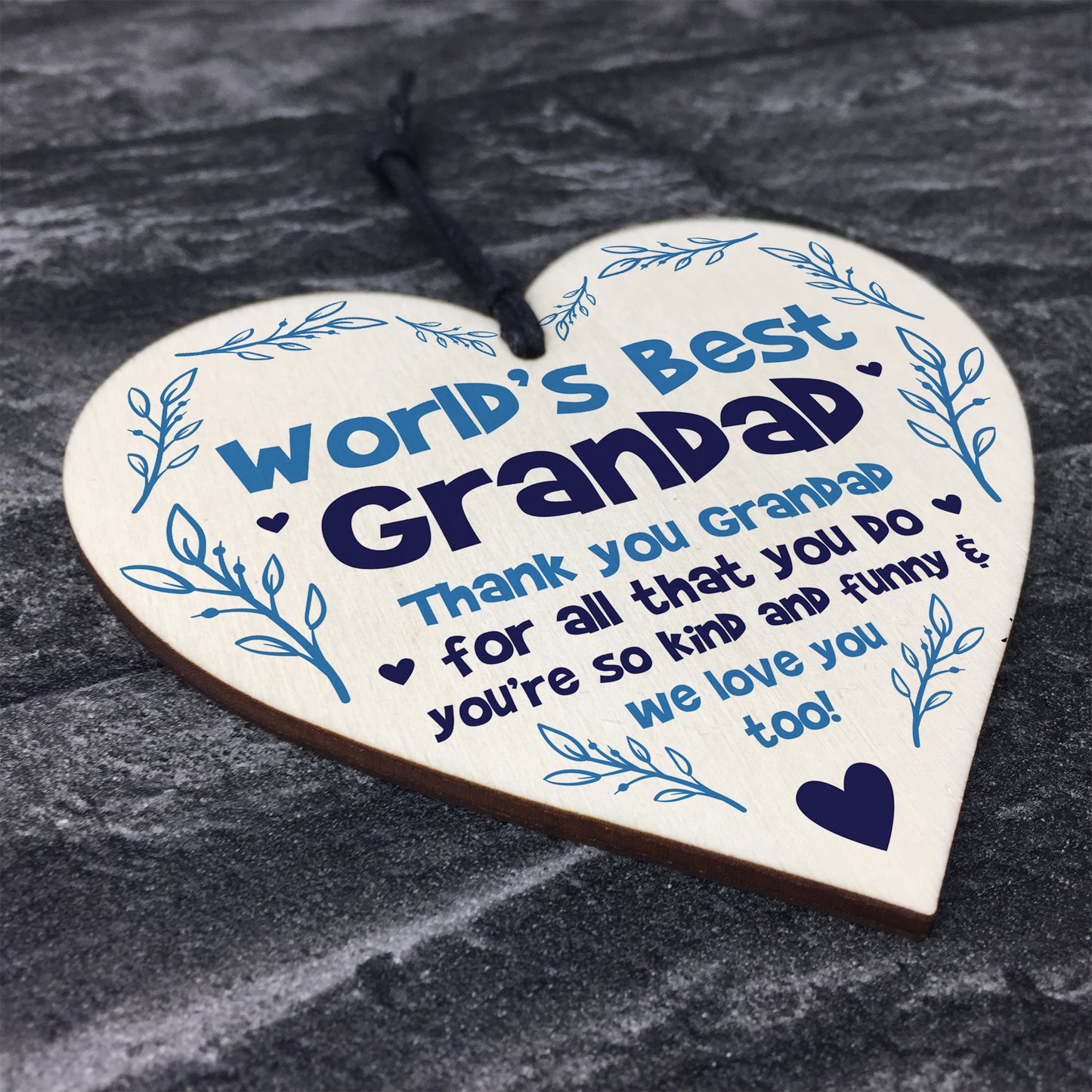 Fathers Day Gift For Grandad Heart Novelty Grandad Birthday