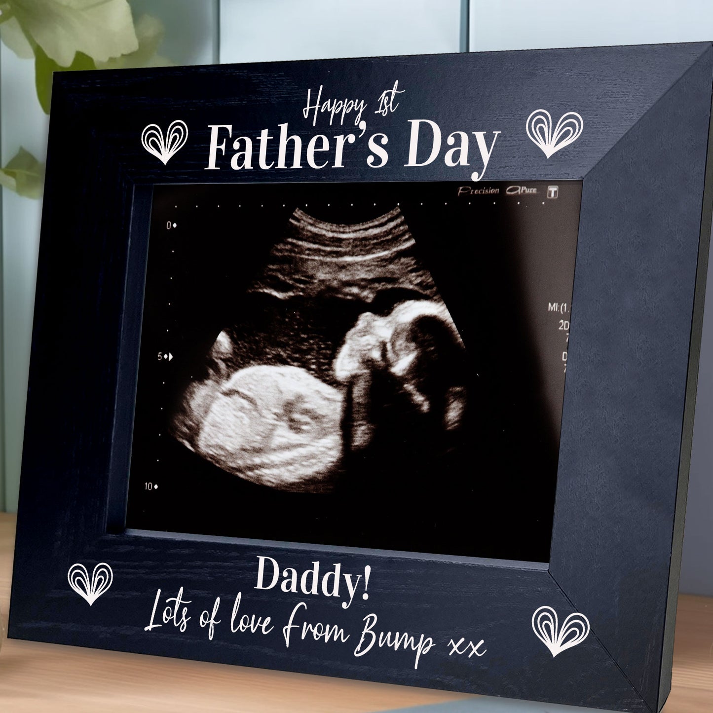 1st Fathers Day Gifts Wooden Photo Frame Bump Gifts Fathers Day