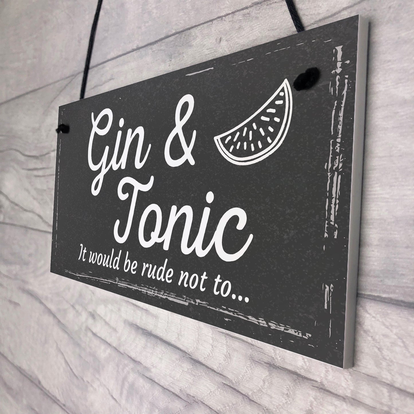 Gifts For Women Gin & Tonic Plaque Novelty Garden Alcohol Pub