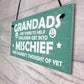 Funny Sign Grandad Birthday Gift Wall Plaque Fathers Day Gifts