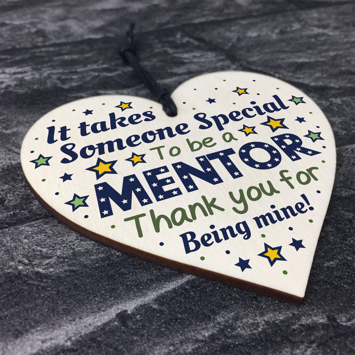 Thank You Gift For Mentor Wooden Heart Novelty Thank You Teacher