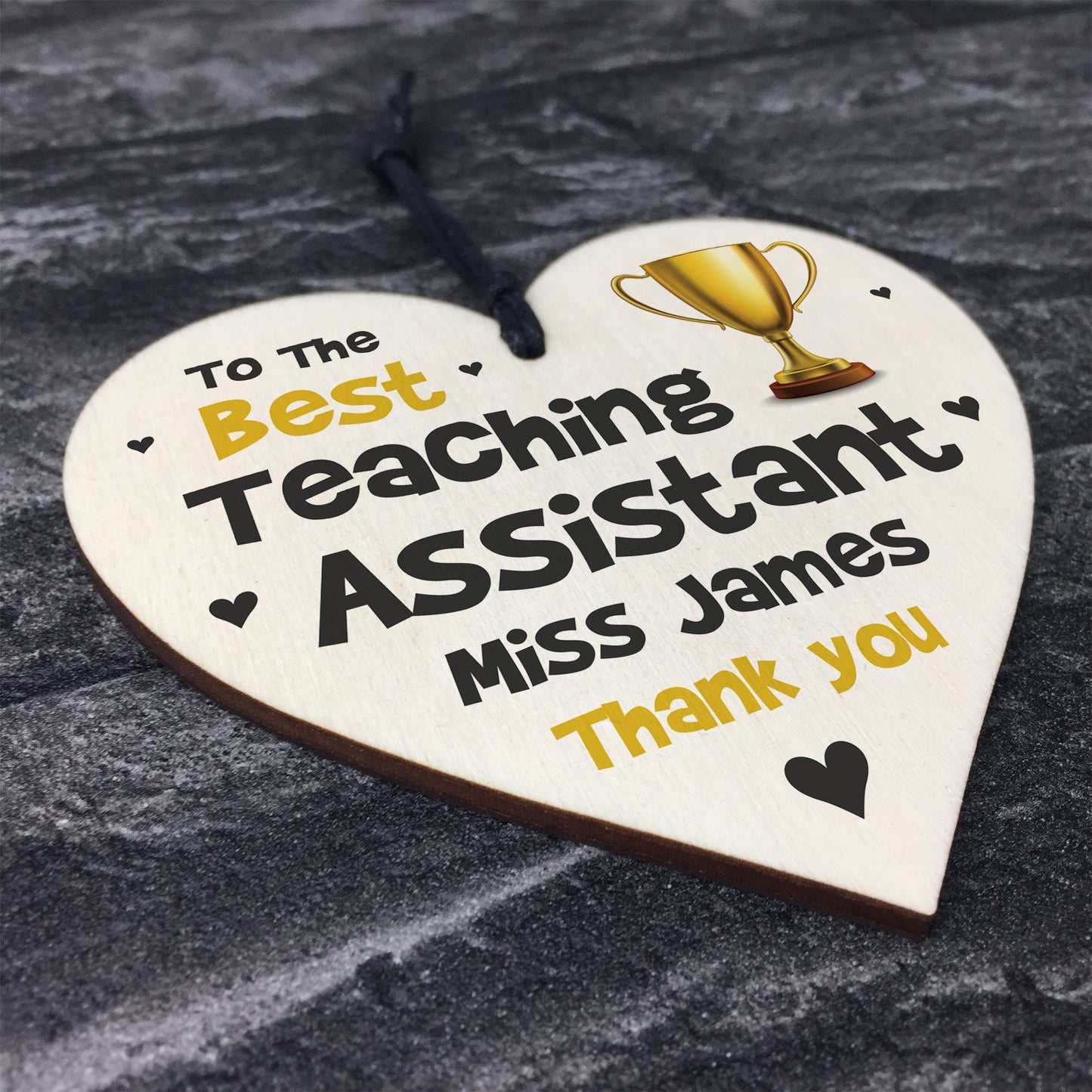 Personalised Teaching Assistant Gift Trophy Gift Thank You