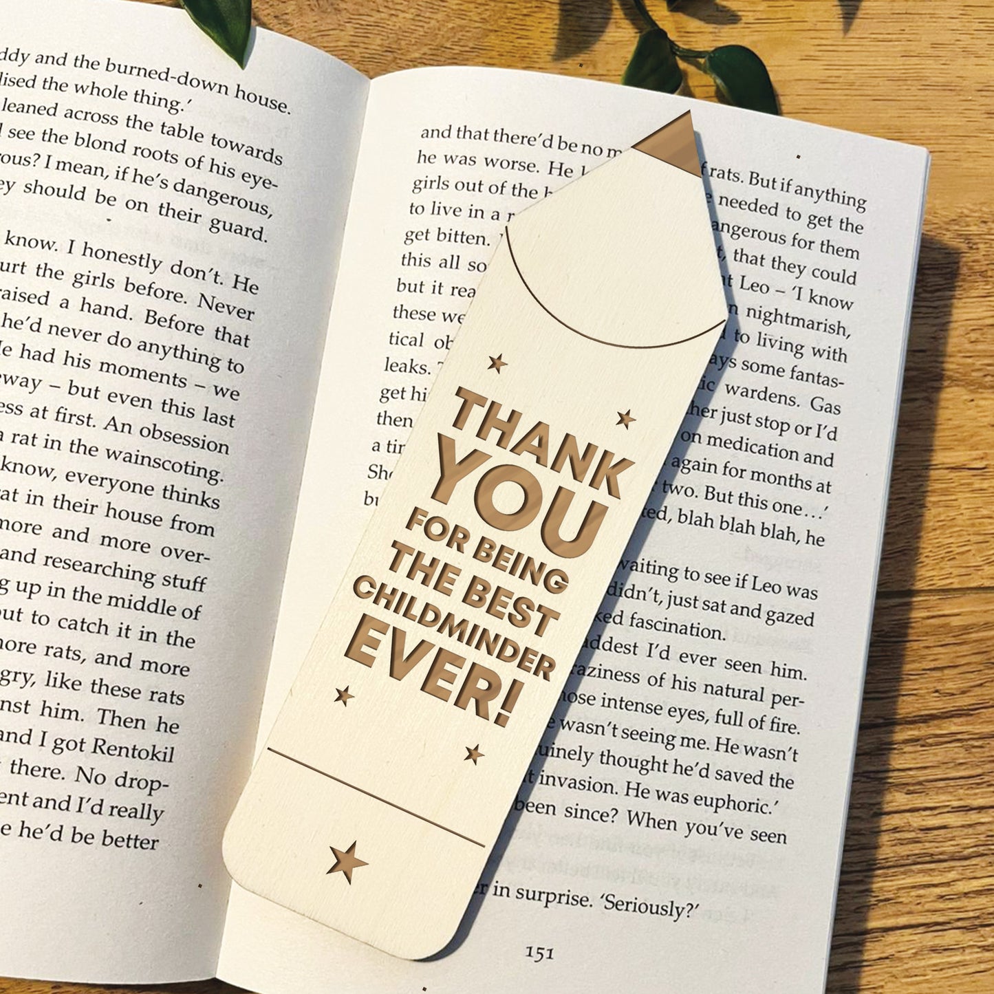 Best Childminder Gifts Wood Bookmark Thank You Gift For Him Her
