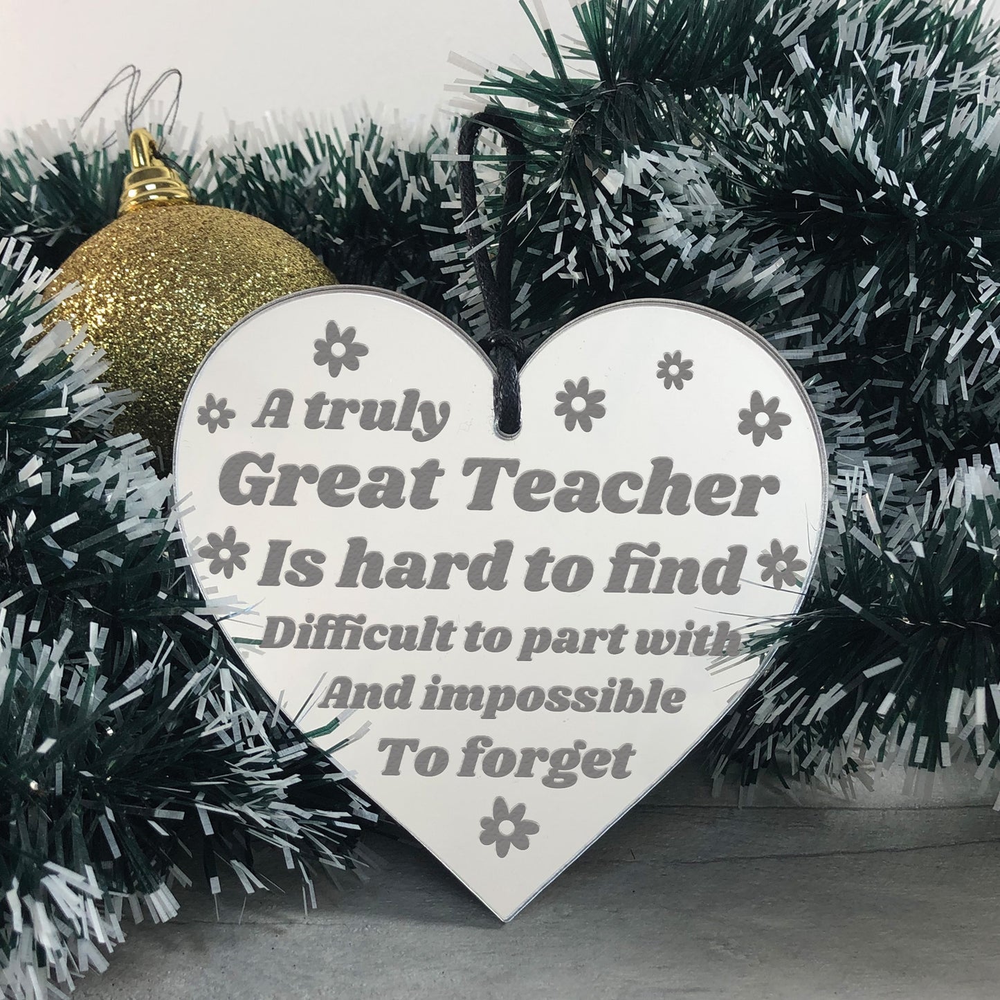 Teacher Poem Engraved Heart Handmade Teacher Gift Thank You