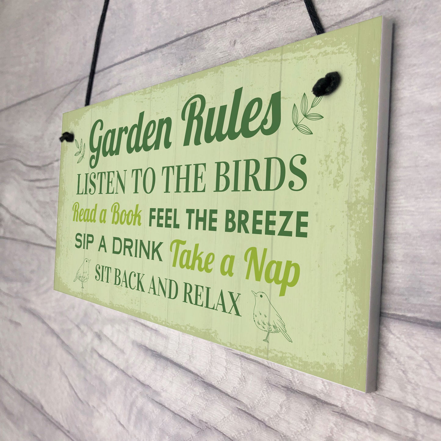 Novelty Garden Rules Hanging Sign For Garden Shed Summer House