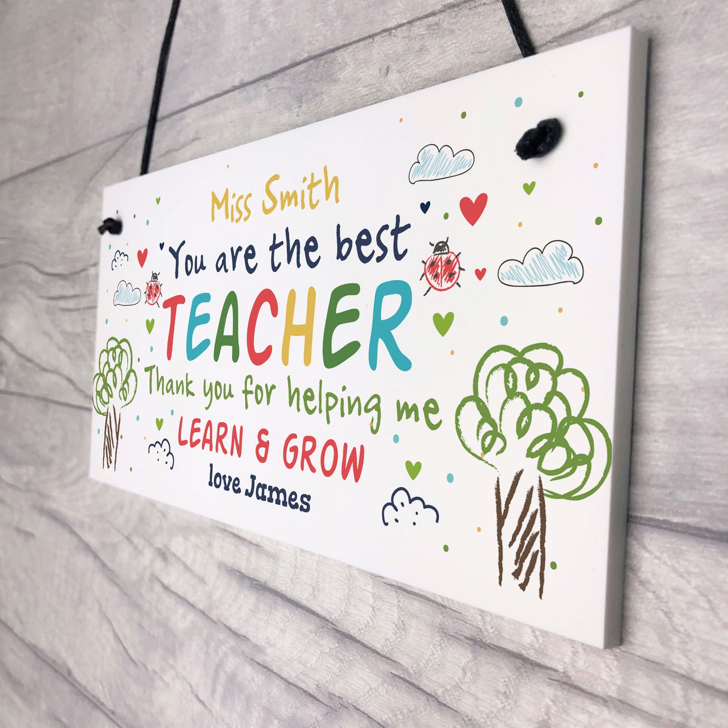 Teacher Gift Personalised Leaving Present Best Teacher Gift