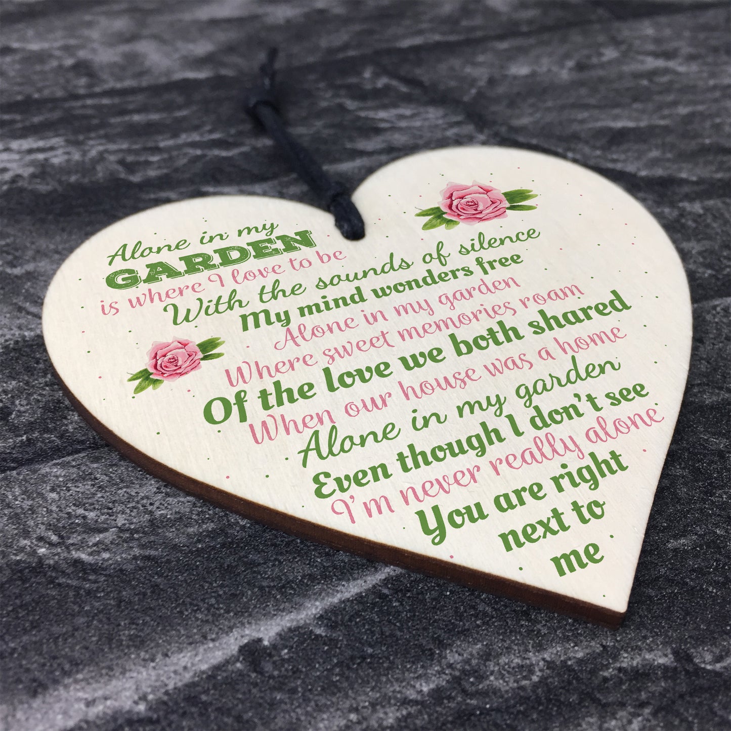 My Garden Novelty Heart SummerHouse Memorial Sign Garden Shed