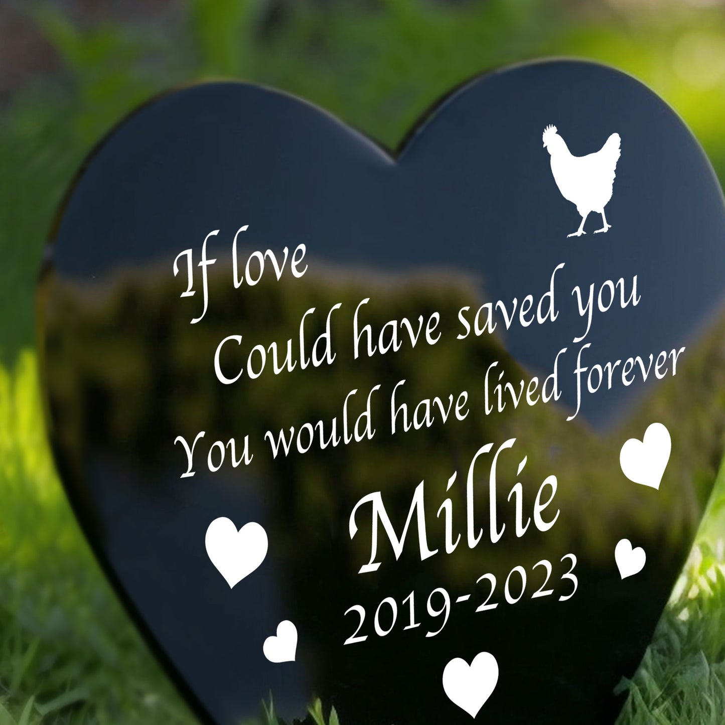 PERSONALISED Chicken Memorial Outdoor Garden Grave Stake