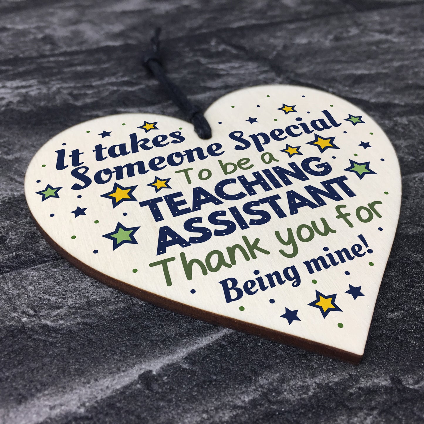 Special Teaching Assistant Teacher Gifts Thank You Wood Heart