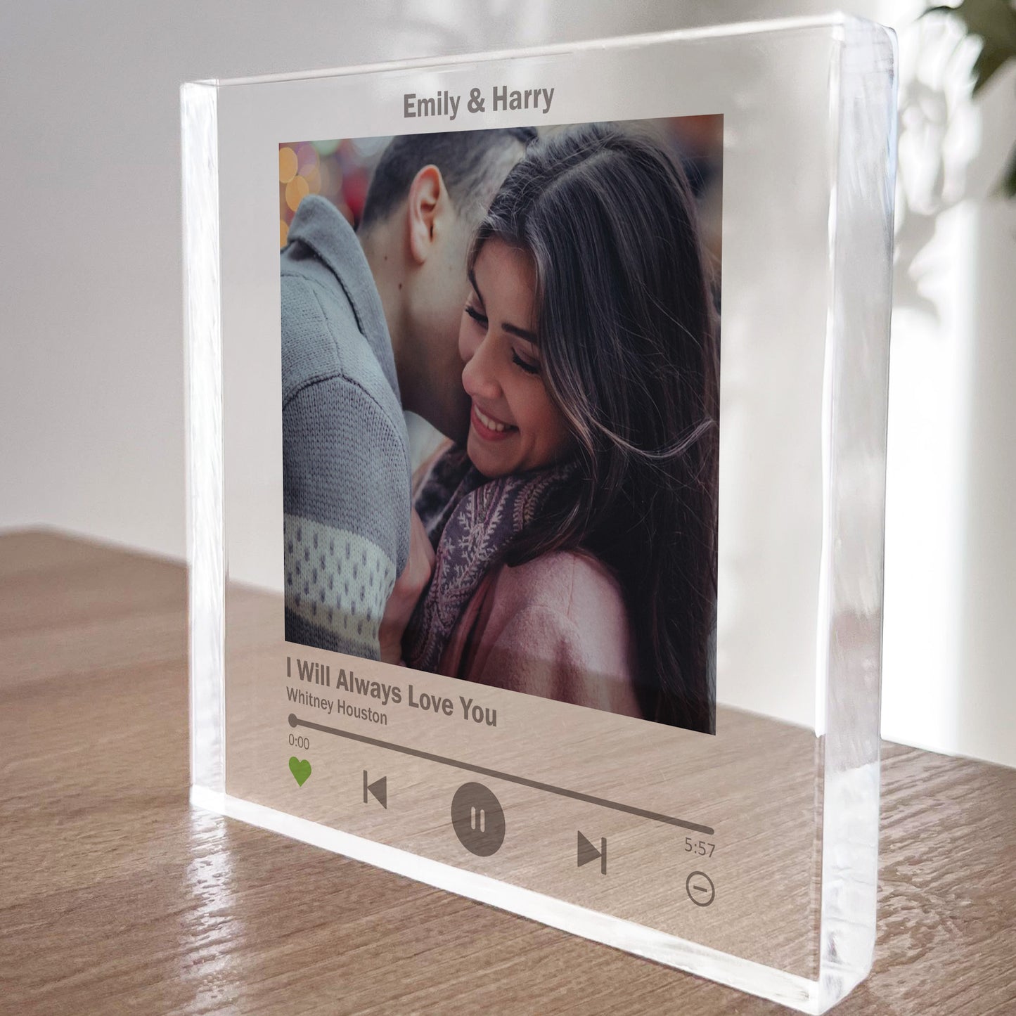 Customisable Free Standing Acrylic Block Plaque Personalised