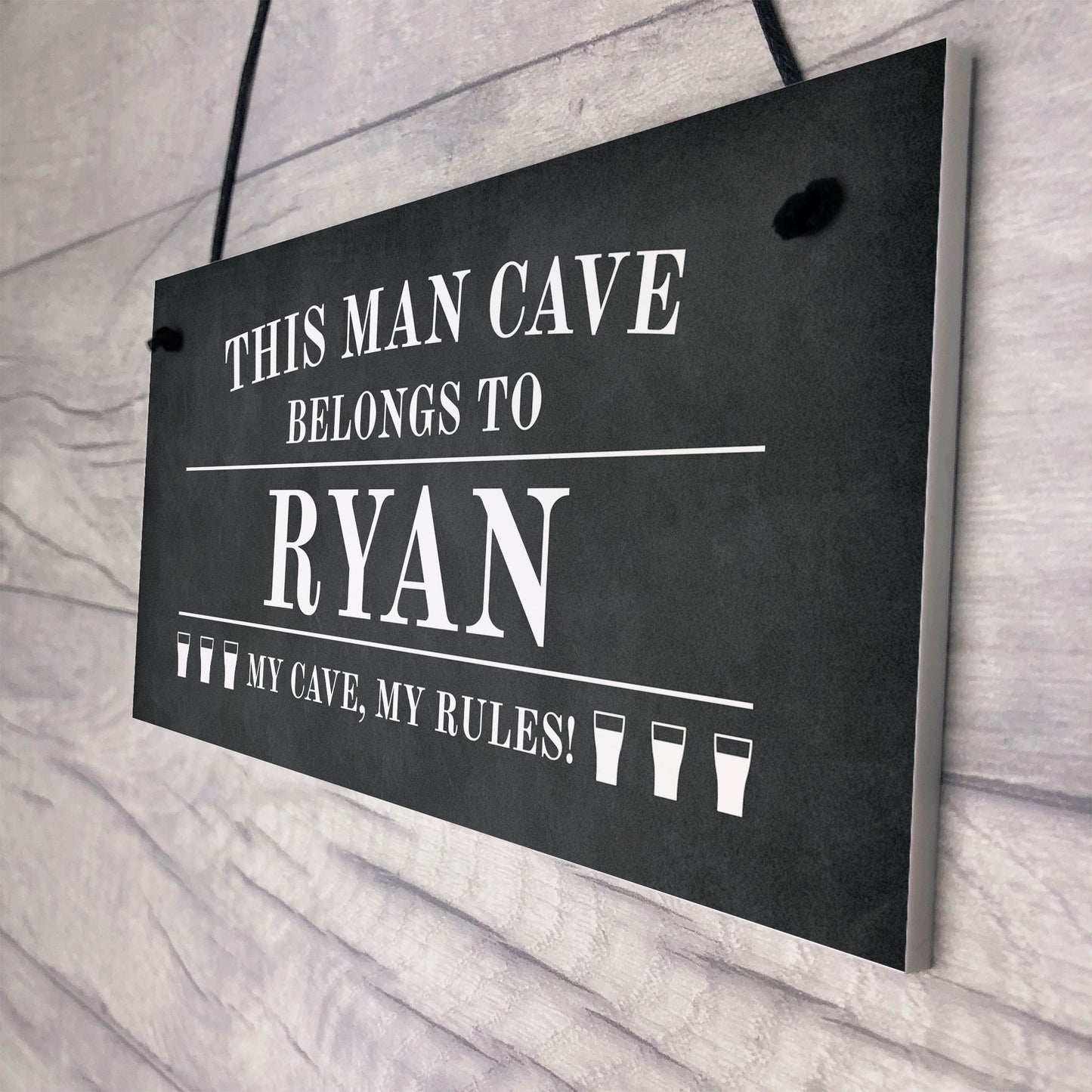 Novelty Man Cave Sign Personalised This Man Cave Belongs To