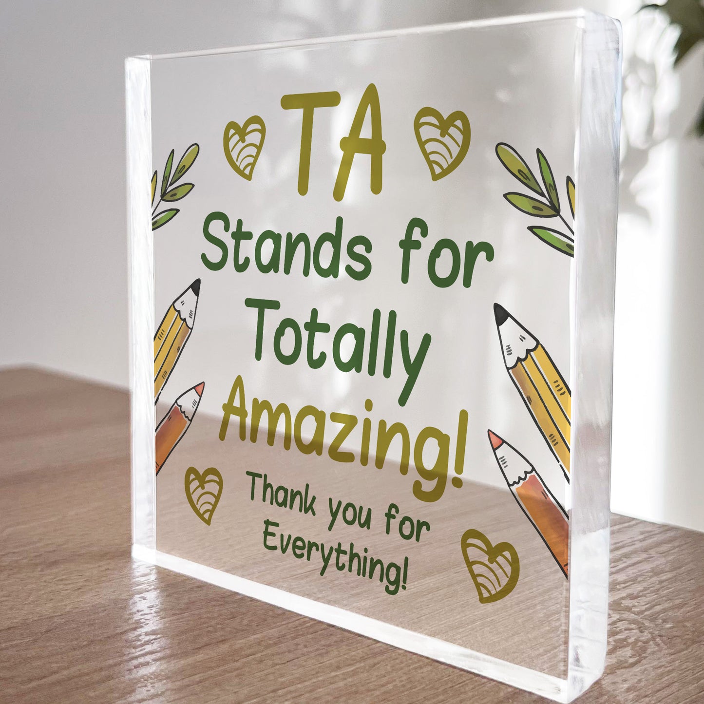 Teacher Gifts Acrylic Block Thank You Gift For Teacher Assistant