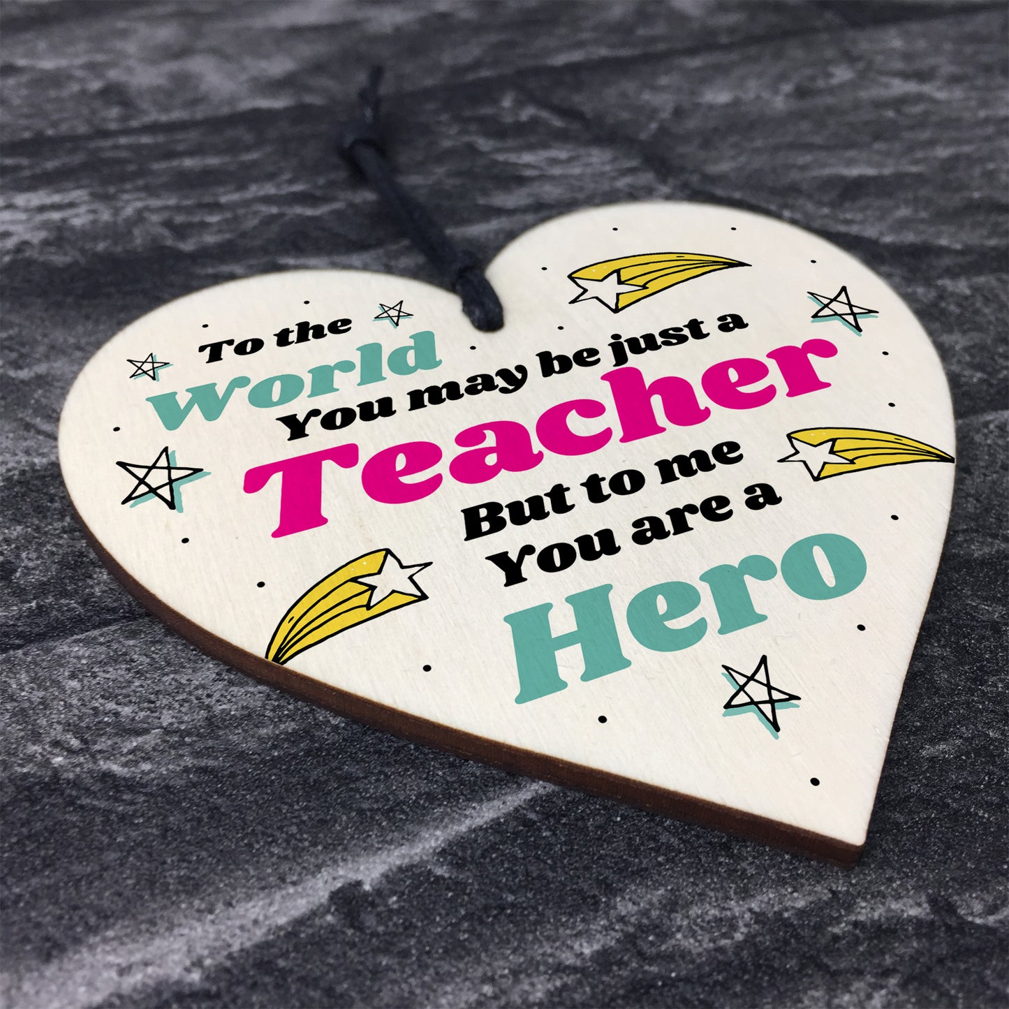 Thank You Gift For Teacher Friendship Gift Wood Heart Sign