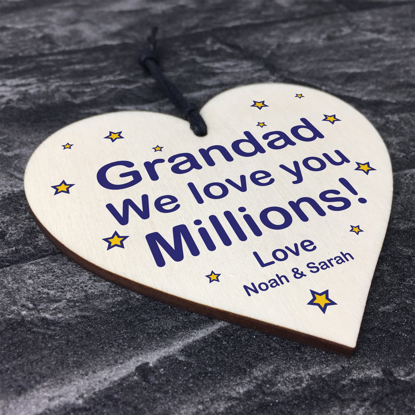 Gifts For Grandad Personalised Wood Heart Fathers Day Birthday