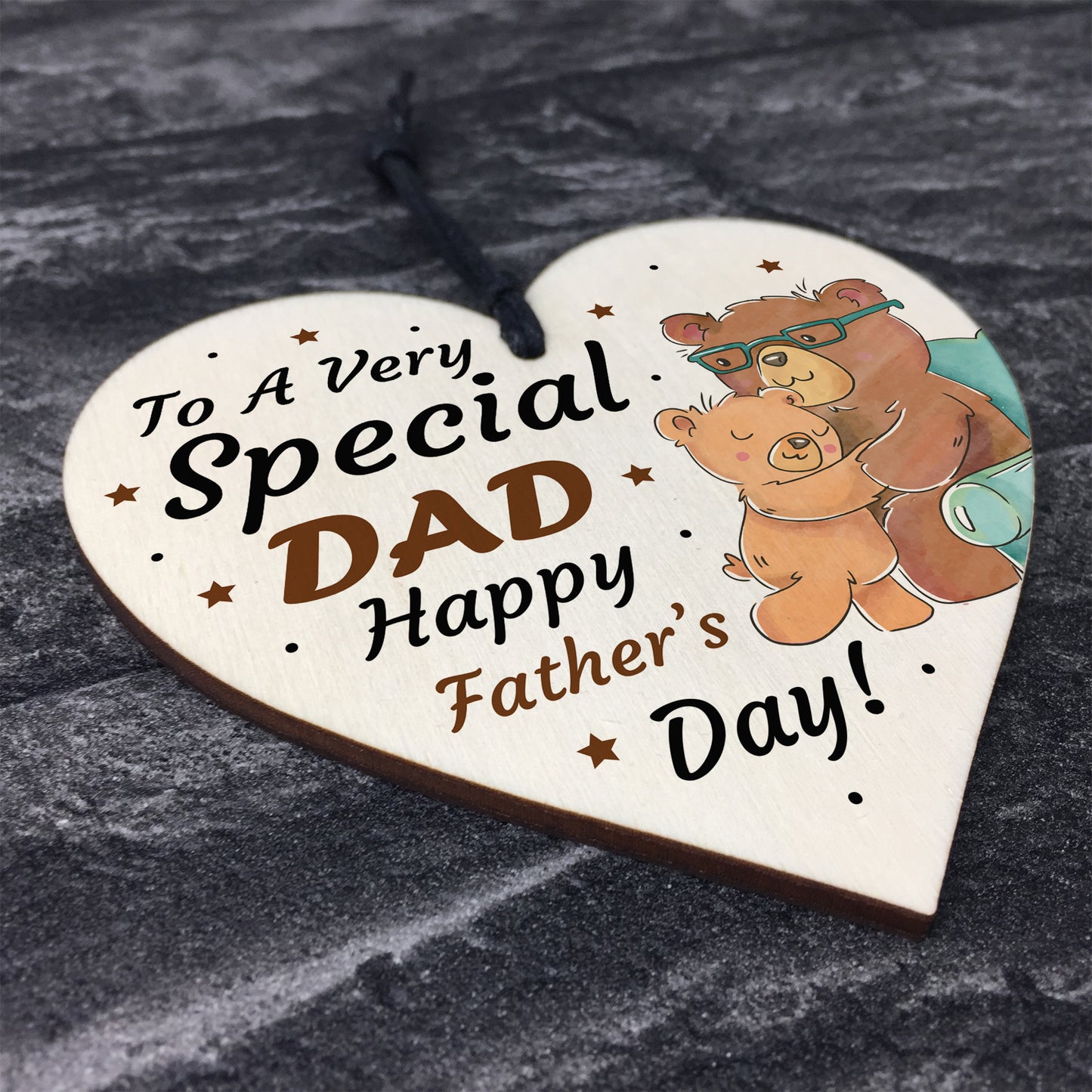 Cute Fathers Day Gift For Dad Wood Heart Dad Gift From Daughter