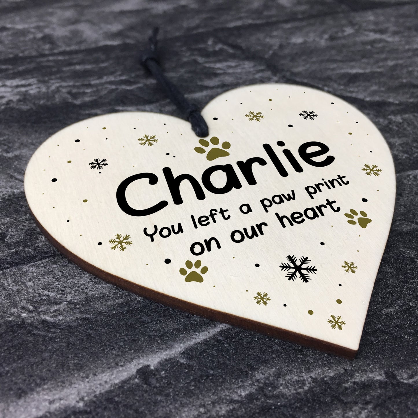 Wooden Personalised Dog Cat Pet Memorial Christmas Tree Decor