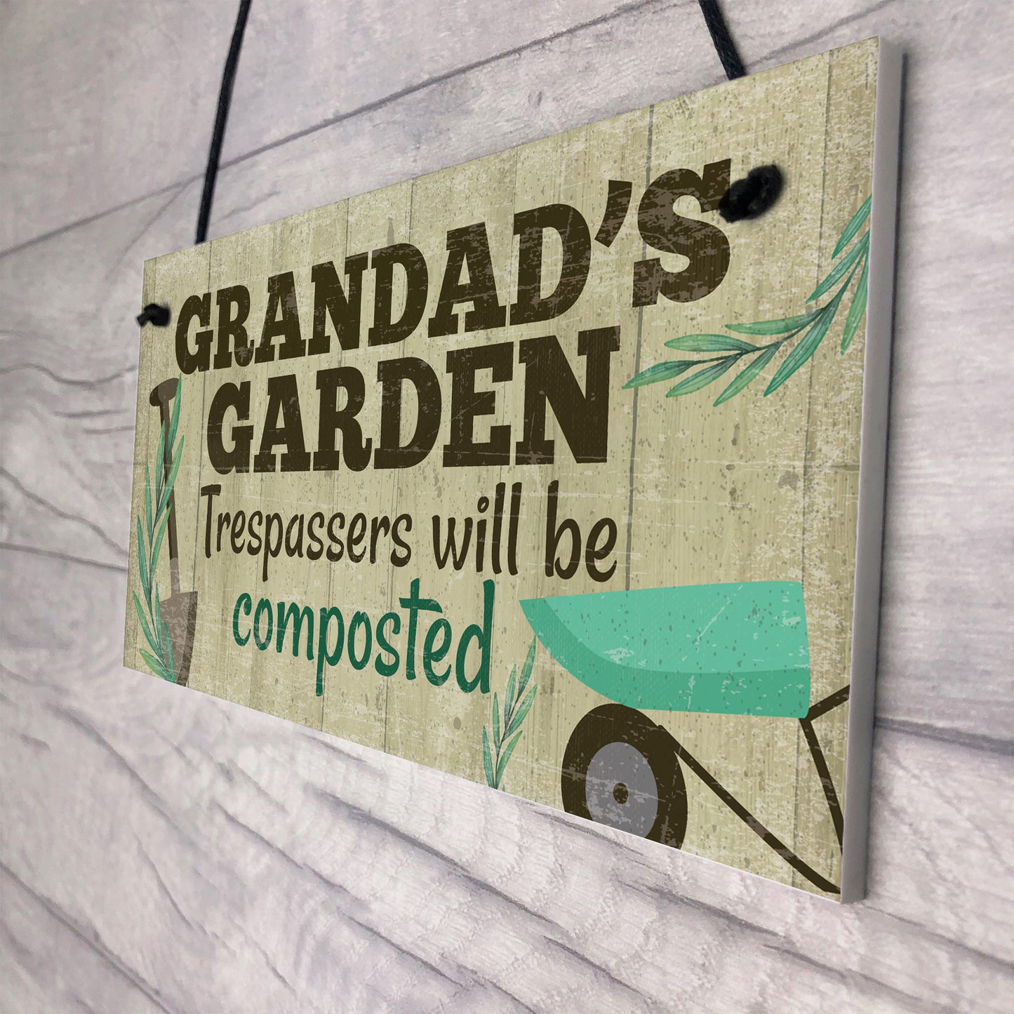 Grandad's Garden Plaque Garden Shed Summer House Sign Gifts