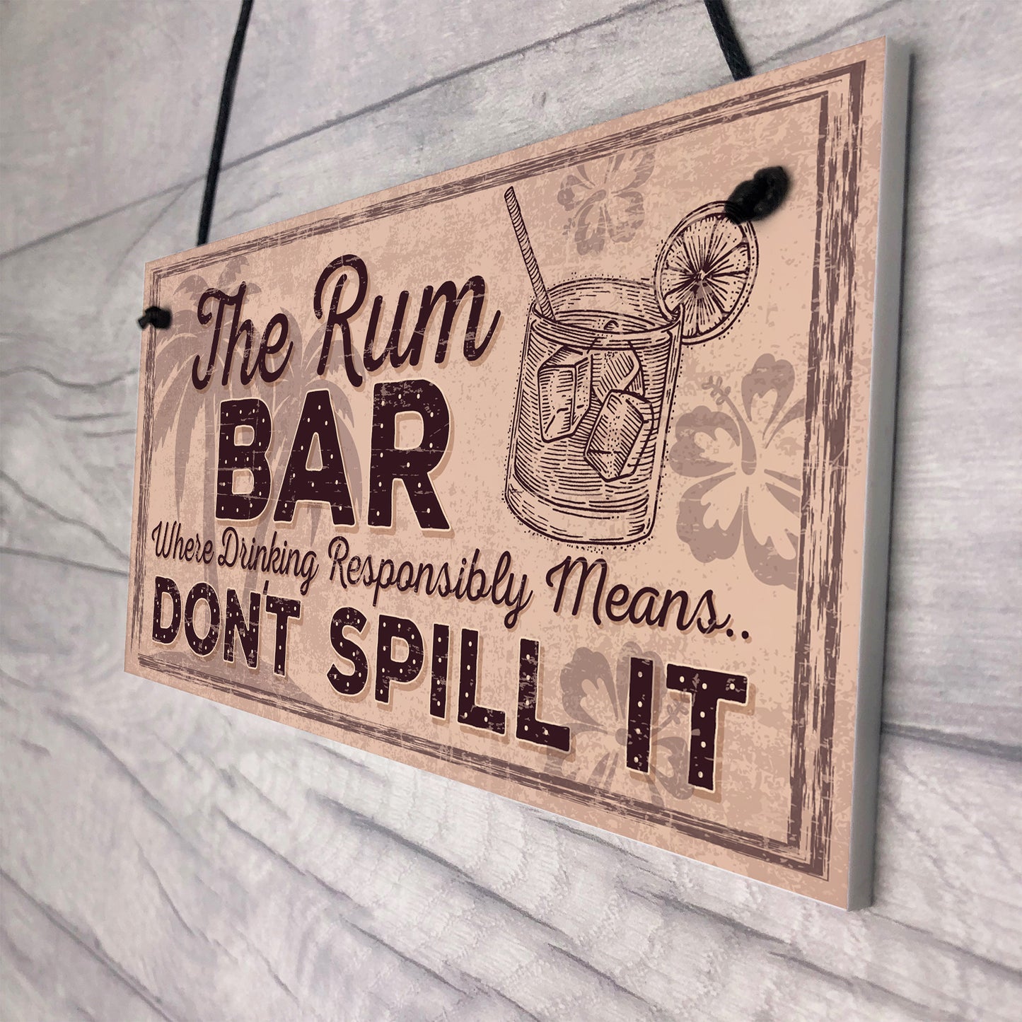 Alcohol Signs For Garden Shed SummerHouse Rum Gift Kitchen Sign