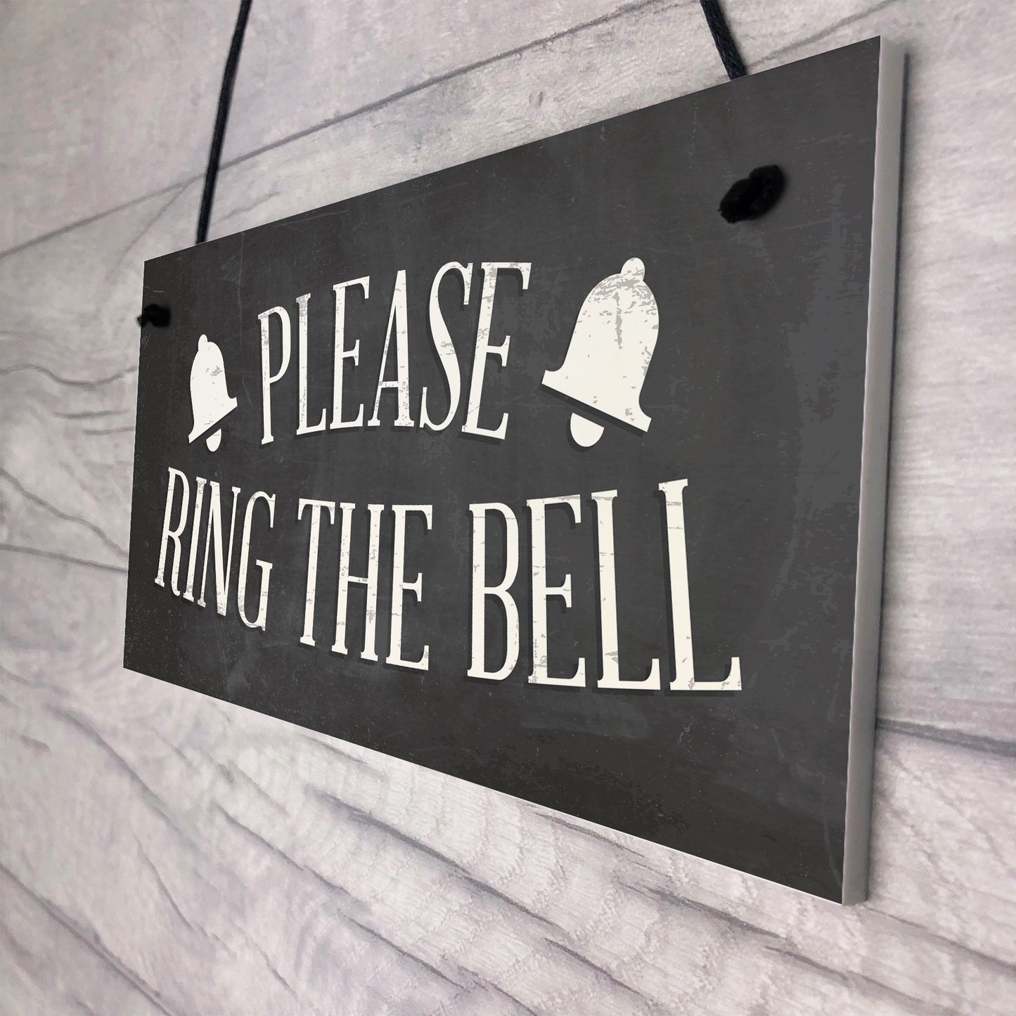 PLEASE RING THE BELL House Door Hanging Plaque Garden Sign