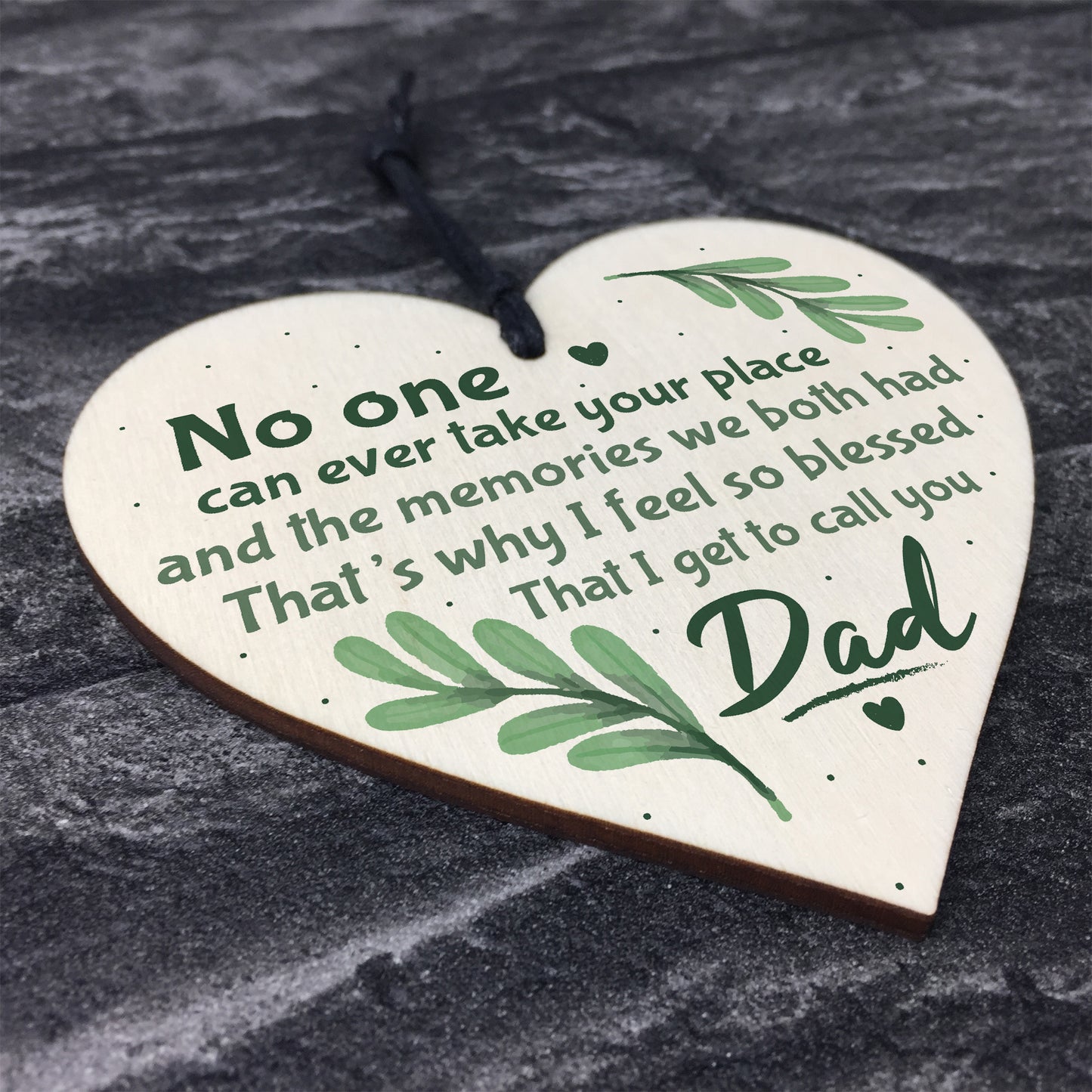 Dad Graveside Memorial Remembrance Heart Grave Plaque