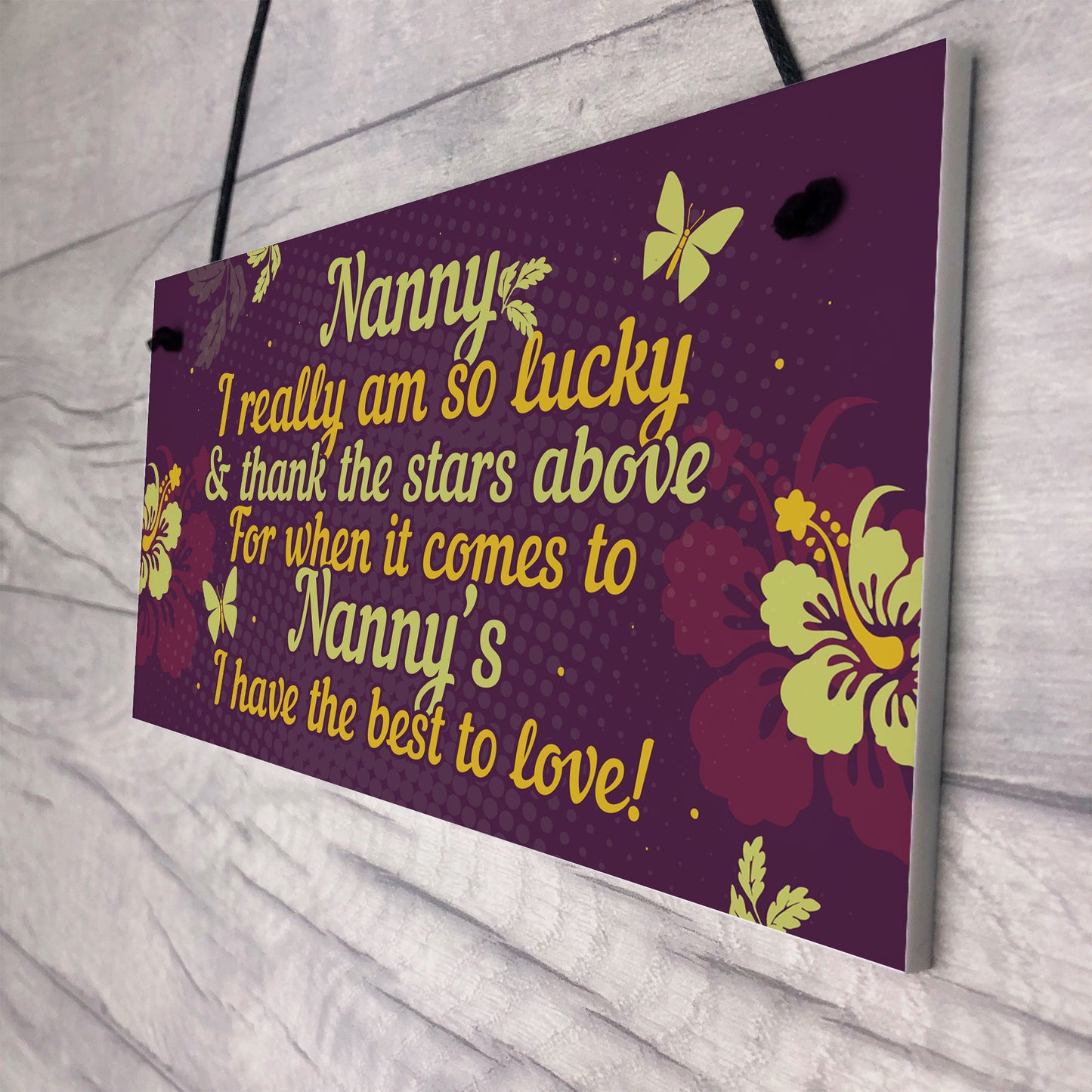 Handmade Plaque Gift For Nanny For Christmas Birthday Thank You