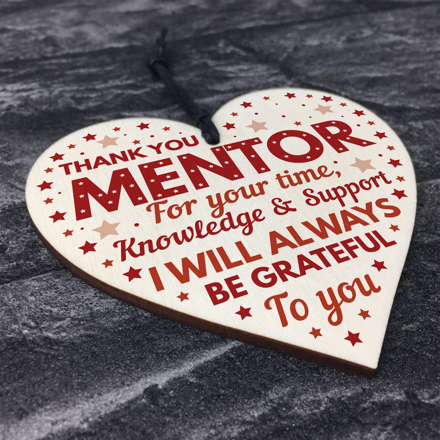 Thank You Gift For Teacher Mentor Wood Heart Sign Leaving Gifts